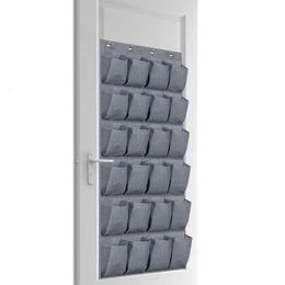 Door Shoe Organiser Space Saving Over the Hanging Rack with 24 Large Pockets Nonwoven Behind 240102