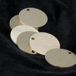 Bracelet 25mm Brass Stamping Blanks Engraving Metal Keychain Pendant Plain Pet Tags Jewellery Making Supplies