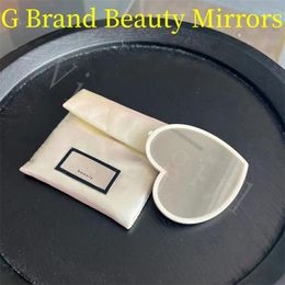 Mirrors 2023 New G Brand Compact Mirrors Beauty Tools For Girl Lady Single Side Heart Style Suitable to Take out With Dust Bags Top Qualit