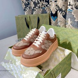 Small Thick Designer New Flower Shoes Plate White Women's Mac80s Old Sneaker Colour Leather Trainer Sole Family Casual g Couple Men's BS4N