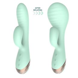 Inflatable amplification vibrator for women with 10 frequency strong shock wrapping swelling Yin Emperor stimulation massage stick adult sexual use 231129