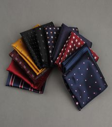 10PCS Fashion Handkerchief Printed Dot Plaid Pocket Square For Men Suits Wedding Party Hankies Mouchoir Homme Accessory9687992