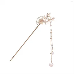 Hair Clips Peach- Fan Hairpins With Tassel Woman Luxurious Making Accessories For Women Girls And Hairdressing Salon