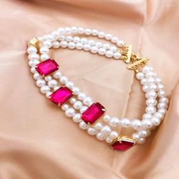 Choker Fashion Jewelry Trendy Pearl Necklace Elegant Temperament Korean Design For Women Female Gifts