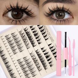 Natural Soft Segmented False Eyelashes 112 Clusters Lashes + 4 Pairs Whole Eyelashes Reusable Cluster Eyelash Extensions Individual Lashes with Lash Bond & Seal