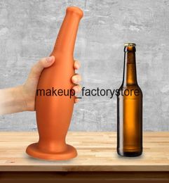 Massage Large Size Dildo Female Butt Plug Wine Bottle Shape Silicone Anal Toy Anal Expander for Adult Erotic Sex Toys for Women09481587