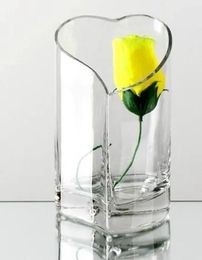 Vases Heart transparent glass vase fashion design heart style DIY design decor glass pot desktop decoration home decoration vase