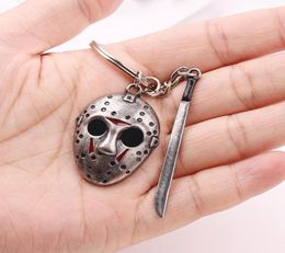 Movie Friday the 13th Key chains Jason Mask Black Friday Cosplay KeyChain for Women Men Halloween Jewelry Gift2172556