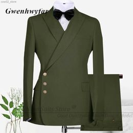 Men's Suits Blazers Gwenhwyfar 2023 New Designed Three Side Buttons Blazer Fashion Men Suits Formal Come Homme Italy Style Groom Wedding Tuxedos Q230103