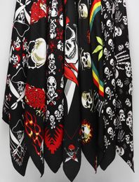 Polyester Pirates Skull Scarves Leaves Reggae Bandanas Men Hiphop Headband Headscarf Women Neckerchief Headwear Handkerchief7426688