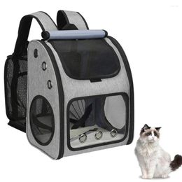 Cat Carriers Expandable Pet Carrier Backpack For Cats And Small Dogs Portable Breathable Outgoing Travel Double Shoulder Bag