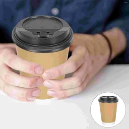 Disposable Cups Straws 100 Pcs Party Milk Coffee Outdoor Drinking Beverage Packaging Paper Portable Espresso Ground