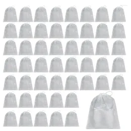 Storage Bags Non Woven Shoe 50Pcs Anti Yellowing Shoes Dust Covers Non-woven Pouch With Drawstring For Boots Cloth And