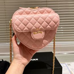 Women's Luxury Love Shoulder Bag with Gold Chain Crossbody Love Bag Mini designer crossbody shoulder bag New leather crossbody bag pink luxurys designer bags