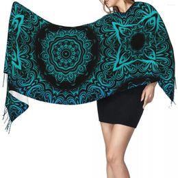 Scarves Tassel Scarf Large 196 68cm Pashmina Winter Warm Shawl Wrap Bufanda Female Geometrical Floral Cashmere