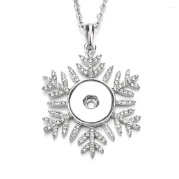 Pendant Necklaces Sublimation Button Snowflake Pendants Jewelry Consumable 20pcs/lot