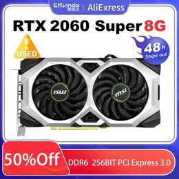 Cards Refurbished MSI Graphics Card GeForce RTX 2060 SUPER VENTUS 8GB GDDR6 256bit NVIDIA GAMING Support AMD Intel Desktop CPU12nm