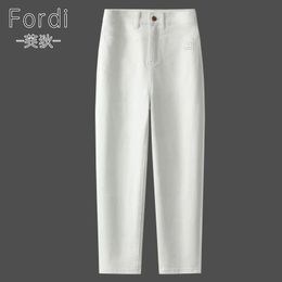Straightleg jeans for women 2024 style trousers harem pants petite sizes highwaisted slimming white cigaret 240102