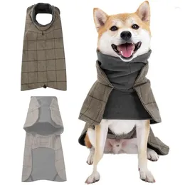 Dog Apparel Winter Clothes Waterproof Warm Plaid Coat Pet Accessory For Small Medium And Large Dogs Year Holiday Party