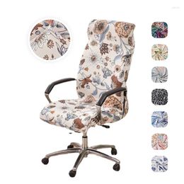 Chair Covers Floral Elastic Office Stretch Printed Gaming Seat Slipcovers Dustproof Rotating Armrest Protector Home