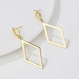 Dangle Earrings European Hyperbole Big Square Circle Hoop For Women Jewellery Geometric Rhombus