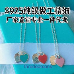 Pendant Necklace Tie Home Collar Chain Designer Jewellery Tifannissm T Familys Double Love Pink V Gold Electric 1 S259 Silver Original Fugao Go Have Original Box