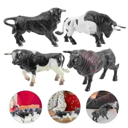 Garden Decorations Miniature Cow Ornaments Bonsai Models Desktop Mini Figurines Statue Model Plastic Toy