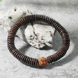 Strand OAIITE 6mm Coconut Shell Round Piece Maharashtra Bracelet For Men And Women Tibetan Buddhist Prayer Lucky