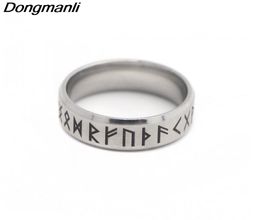 Punk Fashion Style Antique Retro Male Jewelry Viking Ring Female Black Amulet Vintage Norse Rune Rings For Women9441821