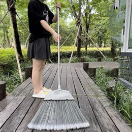 Courtyard Big Broom Magic Outdoor for Home Cleaning Tool Hard Hair Sweeping Garden Grey Smart Long Sweeper Household Accessories 240103