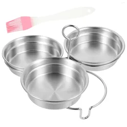 Double Boilers 2pcs Stainless Steel Egg Poacher Pan Cooking Ring Mold Fry Frying Boil Maker Nonstick