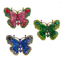 Brooches MITTO FASHION JEWELRIES AND HIGH ACCESSORIES COLORED RHINESTONES PAVED BUTTERFLY VINTAGE PIN WOMEN DRESS BROOCH