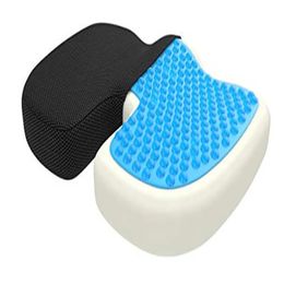 Pillow Gel Enhanced Orthopaedic Seat Cushion NonSlip Orthopaedic Gel & Memory Foam Coccyx Cushion for Tailbone Pain Office Chair Car Seat
