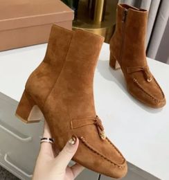 Ankle Boots Fashion Suede Leather Tasell Short Boot Runway High Heels Party Dress Booties