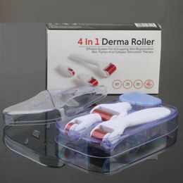 Equipment MOQ 1pc 4 in 1 microneedle Stainless Needles DRS Derma Roller With 3 head(1200+720+300 needles) Derma roller Kit