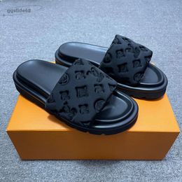 Designer Sandalen Pool Kissenrutschen Slipper Brand Mann rutschen schwarze Abnack flache Sandalen Mules Sonnenuntergang gepolstert vorderen Gurt Maultier Frauen Mode