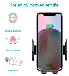 C10C9 Qi Car Wireless Charger 10W Automatic Clamping Fast Charging Car Vent Phone Holder 360 Degree Bracket 7185272