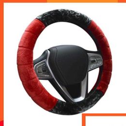 Other Interior Accessories New 38Cm Steering Wheel Ers Short P Winter Warm Handle Non-Slip Accessories Interior Car Styling Drop Deliv Dh43V