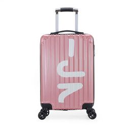 20-inch Designer Luggage Classic Luggage Fashion Alphabet Cartoon Unisex Luggage Rod Spinning Universal Wheel Suitcase