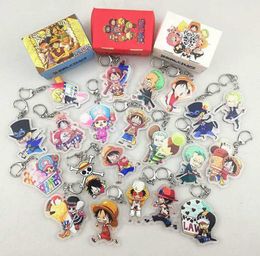 50pcslot Whole Cartoon One Piece Luffy Transparent Pvc Keychain Tony Chopper Roronoa Zoro Sanj Fashion Accessory Llaveros H098628364