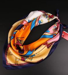 Beautiful women silk scarf for women in Europe and America 100 pure silk scarf square for women without box7308247