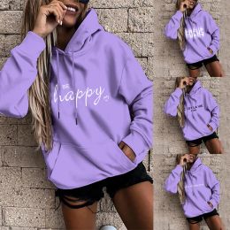 Lazy Style Sportswear Pullover Polyester Cotton Shirt Hoodie Casual Womens 2021year New Harajuku Hoodie Womens