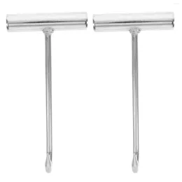 Kitchen Storage 2 Pcs T-hook Meat Hanging Hooks Butcher Ham Hanger Hangers Stainless Steel For Butchering Processing Lifting