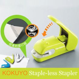 Japan KOKUYO Staple Free Stapler Harinacs Press Creative Safe Student Stationery For 5 sheets or 10 sheets 240103