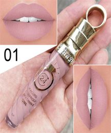 Lip Gloss Waterproof Long Lasting Matte Shimmer Mental Beauty Lipstick Nude Glitter Lips Makeup Beauty Whole9499880