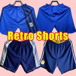 Retro Argentina Soccer shorts classic Maradona Football pants MESSIs RIQUELME CRESPO TEVEZ ORTEGA BATISTUTA 1986 86 champion 1994 94