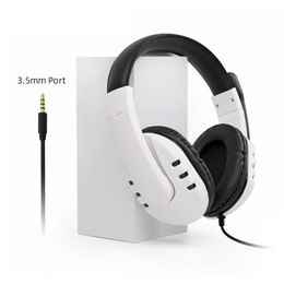 Headsets PS5 Gaming Headset Retractable Headband Noise Cancelling MIC Wired Headphones for PS5/PS4/Switch/ONE/360/PC with Retail Box