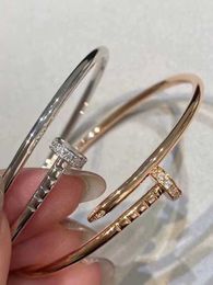 Designer Screw Bangle Bracelet Nails Love Fashion Luxury Jewelrys Carer Original Trendy 18K Gold Diamond for Women Men Nail Bracelets Silver Jewellery Bracelet DLU2