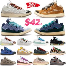 2024 moda in pelle Curb straordinaria goffrata uomo donna scarpe Lanvinics scarpe eleganti firmate Lanvinlities scarpe casual Sneakers Trainer dh gate