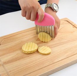 Wavy French Fries Cutter Stainless Steel Potato Slicer Vegetable Chopper Veggie Slicer Durable Kitchen Gadgets Cutter CT04788348461